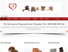 Tablet Screenshot of fortheloveofdogsandcatstransport.com